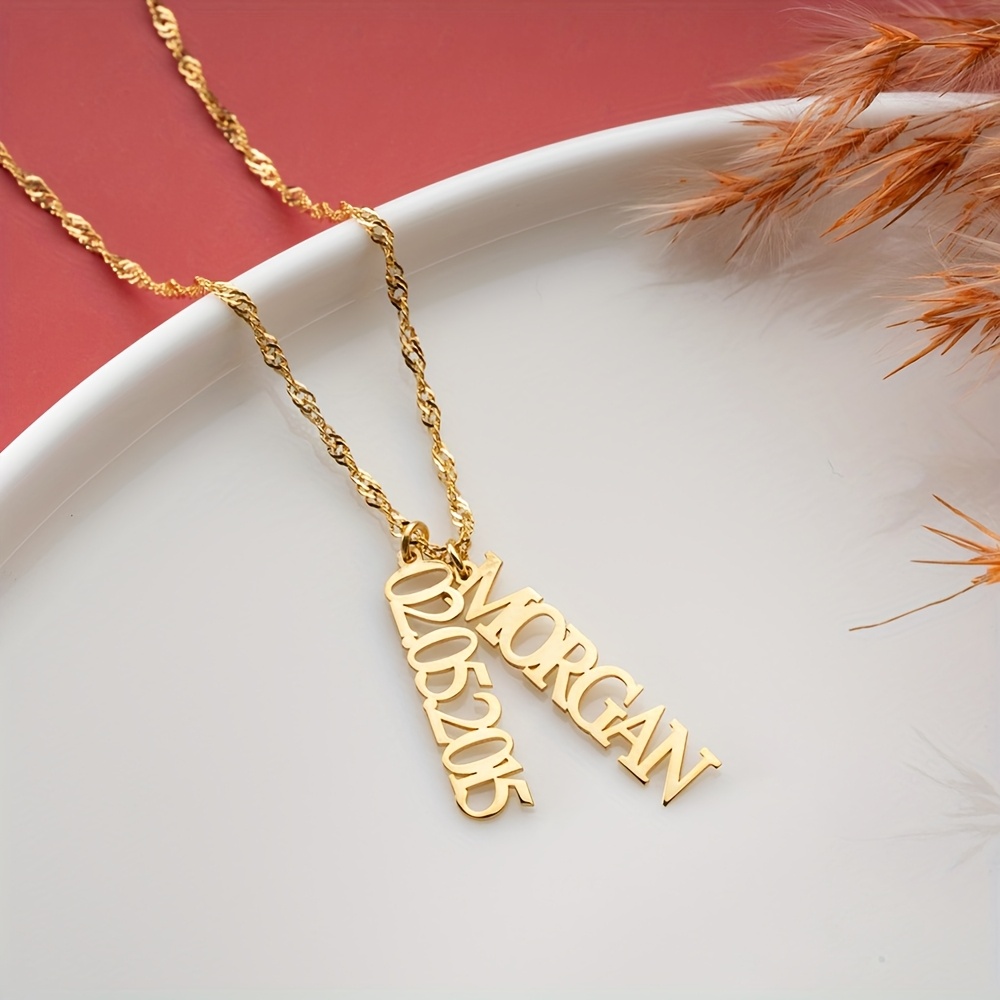 Personalized 18K Gold-Plated Multi-Name Necklace, Family Gift